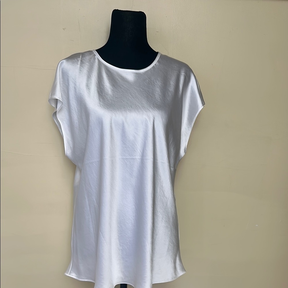 Express White satin blouse.  New never worn.